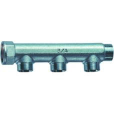 Коллектор 3/4" (ВР-НР) с 3 отв. М24х19 (межосев. 50 мм)